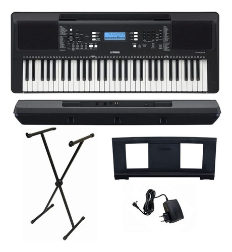 Teclado Yamaha Psr E373 Arranjador 5/8 + Fonte + Suporte X