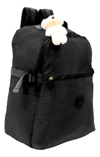 Mochila De Costas Trendy Preto Com Chaveiro 11170 Xeryus Desenho Do Tecido Liso