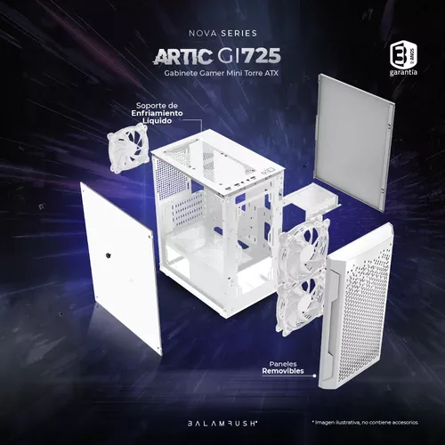 Caja PC Gaming Glacier Phoenix Torre USB 3.0 Mini ITX Blanco