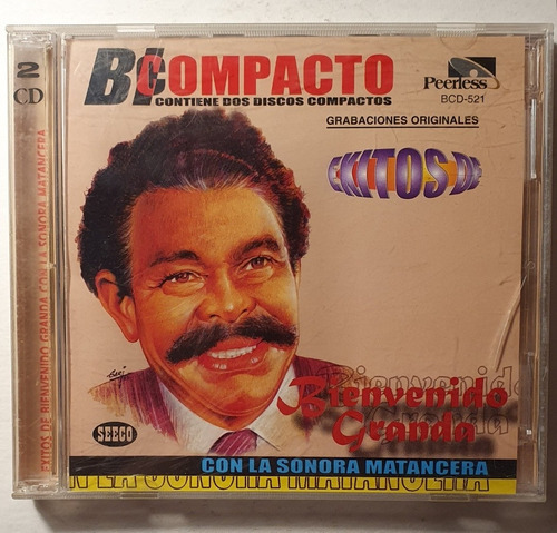 Cd Bienvenido Granda 2cds + Con La Sonora Matancera + Exitos