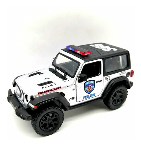 Camioneta Carro Policía Jeep Rubicon De Colección A Escala 