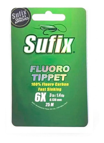 Tippet Fluoro Carbon Sufix  6x - 2 Unidades -
