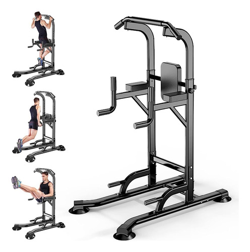 Torre De Energía Altura Ajustable Pull Up Dip Station Multif