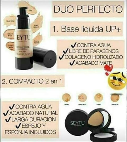 Kit Maquillaje A Prueba De Agua Seytú (compacto +base+lápiz) | Meses sin intereses Kit Maquillaje A Prueba De Agua Seytú (compacto +base+lápiz) | Meses sin intereses