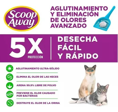 Imagen 4 de 4 de Arena Para Gato Scoop Away 4.7 Kg