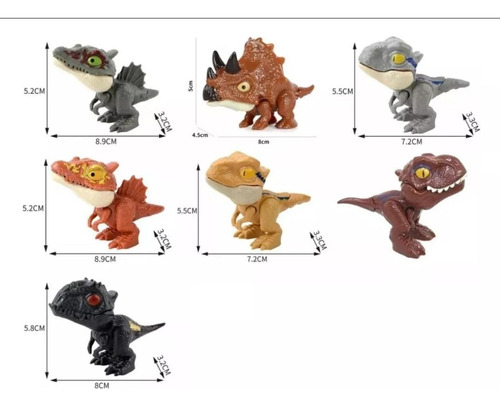 Dinosaurios 6 Pz Indominus Rex Mordelones Jurassic