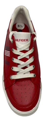 Tenis Tommy Hilfiger Original De Dama Talla 23.5 Color Rojo.