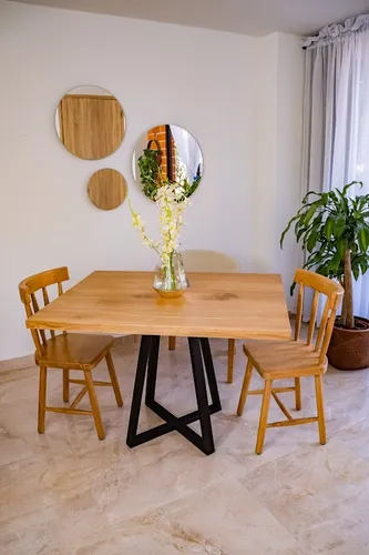 Mesa Comedor Rectangular En Roble Macizo 110cm * 85cm