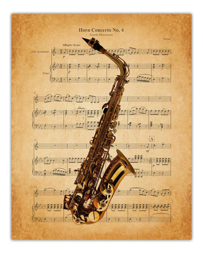 Partitura De Música Del Concierto Saxofón No. 4 De Sa...
