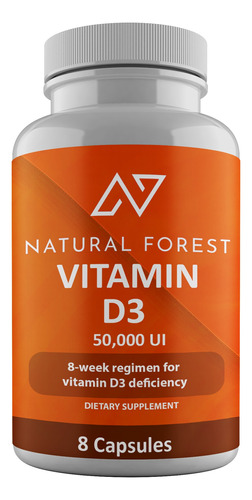 Vitamina D3 50.000 Ui Régimen 8 Semanas Natual Forest Usa