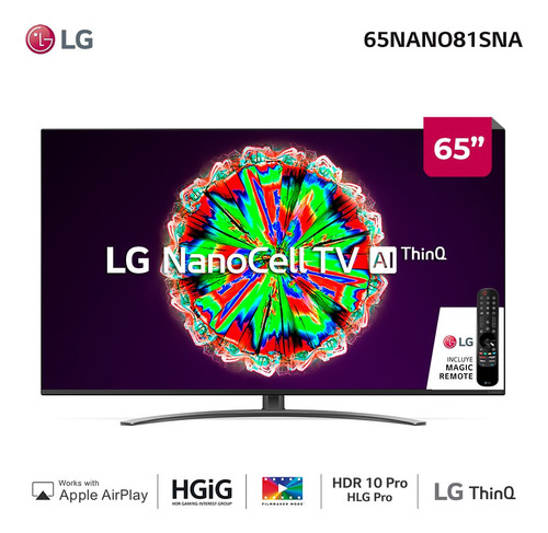 Smart Tv Nanocell LG 65 PuLG 65nano81sna Thinq Ai