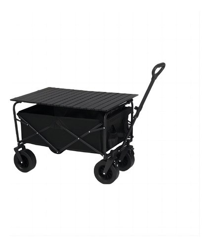 Grande Carrito De Mandado Plegable Camping Marco Con Mesa Negro