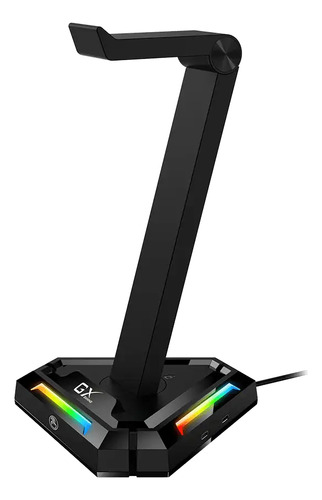 Base Para Audifono Genius Gx-uh10 Rgb/ 2xusb-c 2xusb-a Negro