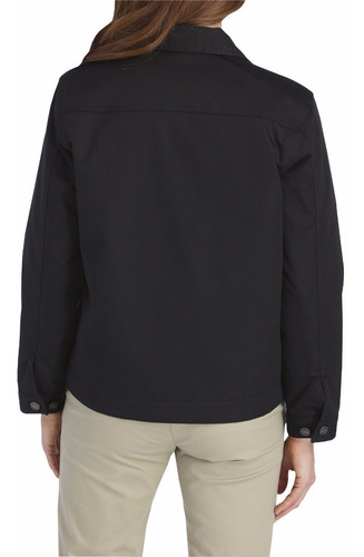 Imagen 2 de 3 de Dickies Fj311 Chamarra Eisenhower Negra De Mujer S A 2xl