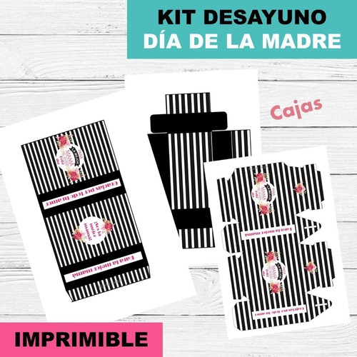 Kit Imprimible Desayuno Día De La Madre Editable