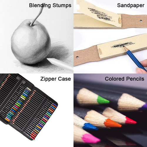 Kit De Dibujo De Suministros De Arte 146 Lápices De Dibujo P