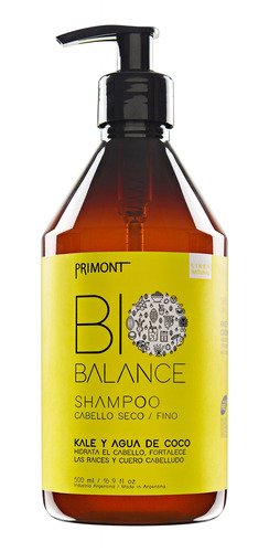 Shampoo Kale Y Agua De Coco Bio Balance X500ml Primont