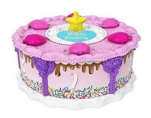 Muñeca de cumpleaños y tarta de juego de Polly - Mattel