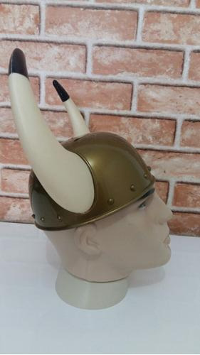 Chapéu Corno Chifre Chifrudo Viking Festa Fantasia Aniversár Cor Dourado