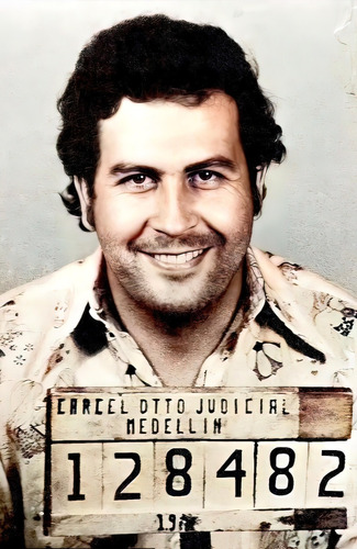 Vinilo Decorativo 40x60cm Pablo Escobar Preso Narco Capo M1