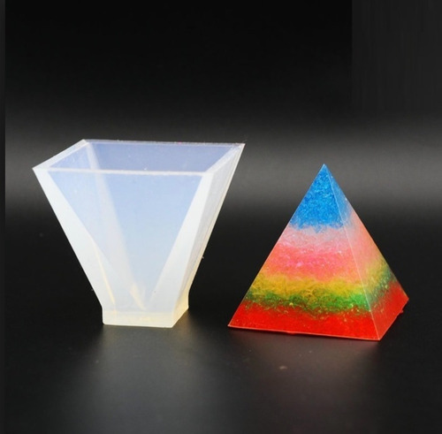 Molde Silicona Piramide Para Resina Vela Jabón Artesanías Color Transparente