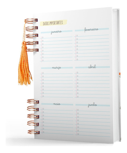Agenda Permanente Good Vibes - Organize Sua Rotina C/ Estilo