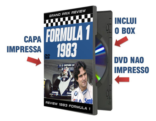 Formula 1 1983 Dvd Resumo Temporada Piquet Bicampeão (Usado)