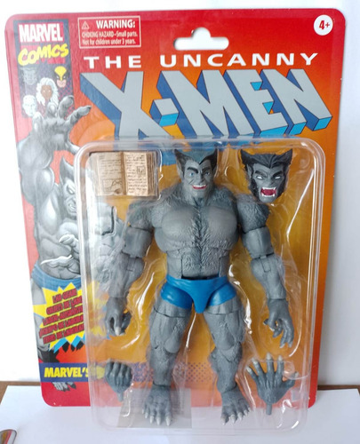 Marvel Legends X-men Beast (gris) The Uncanny Retro Hasbro (Usado)