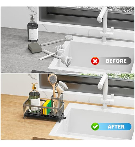 Portaesponjas Cisily Para Fregadero De Cocina, Soporte Para