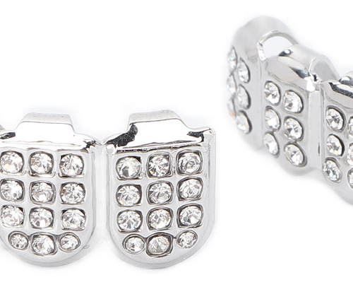 Hip Hop Dientes Postizos A La Moda Chapados En Oro