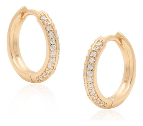 Aros Oro Y Circonita Classic Elysee Joyeria