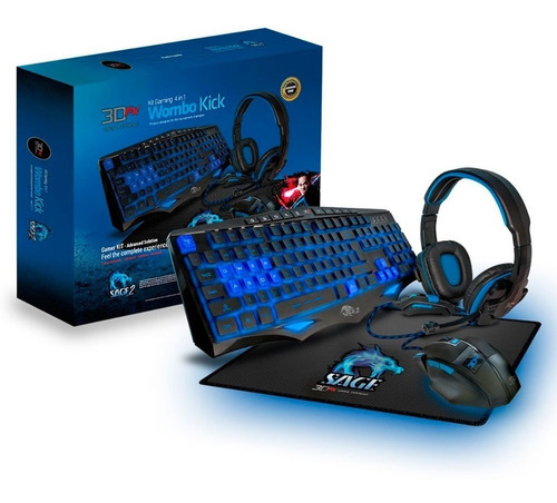 Kit Gamer Combo Kick 4 En 1 3dfx