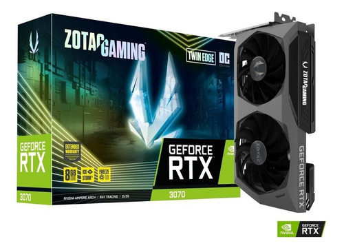Imagem 1 de 6 de Placa De Video Pci-e 8gb Gddr6 Zotac Twin Edge Oc Rtx 3070