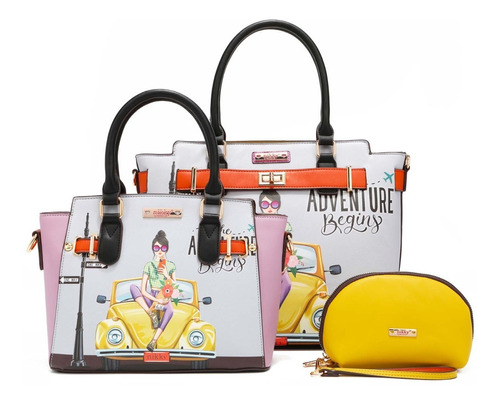 Set Fun Begins Bolsas Con Cosmetiquera Nikky By Nicole Lee