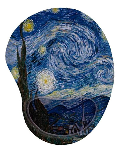 Mouse Pad Ergonômico Van Gogh Noite Personalizado