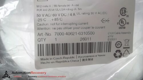 Murr Elektronik 7000-40621-6310500, Double Ended Cordset Ccf