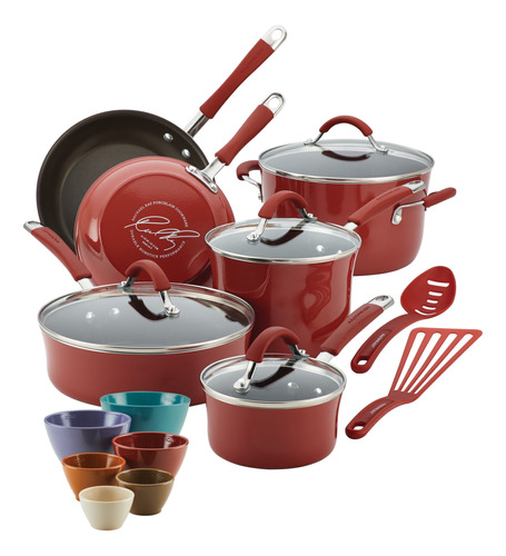 Set 18 Utensilios De Cocina Rachael Ray Antiadherente De