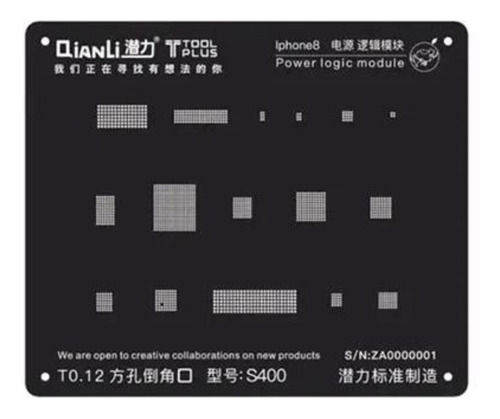 Stencil Qianli A8 S400 Power iPhone 8 Logic X Reballing Ic