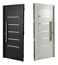 Comprar Puerta De Chapa Inyectada Doble 80x2 Apliques Y Barral 75cm