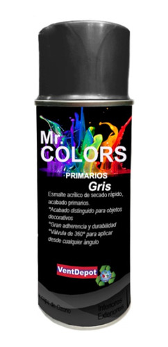 Spray Aerosol Colores Primarios, Mxfis-001, Gris, Primario,
