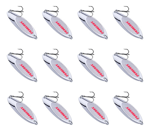 12 Cucharas De Pesca Señuelo Jig Spoon Cucharilla 28 Gr 1 Oz