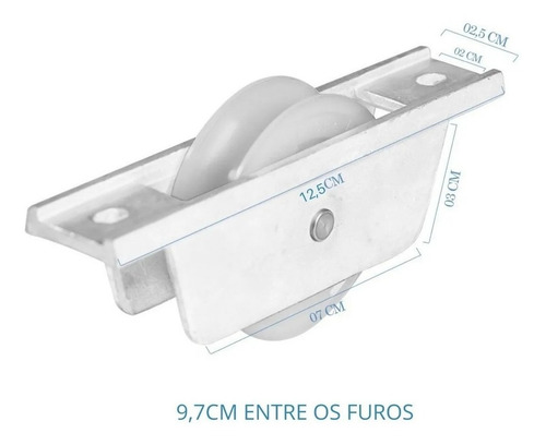 Kit 06 Rodinha Roldana Portão De Aluminio Correr Roda Nylon
