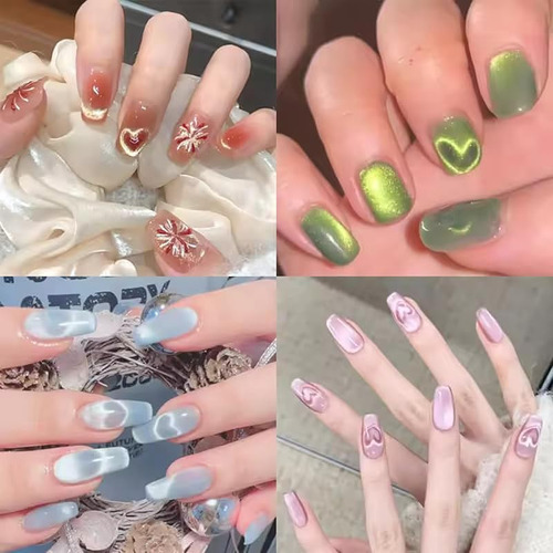 Imán Con Forma De Corazón Y Ojo De Gato Para Uñas, Gel Con F