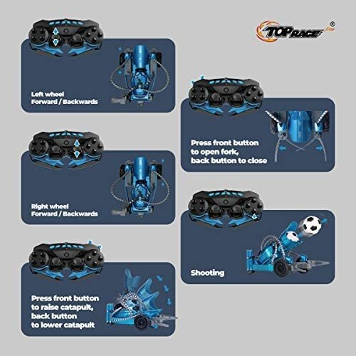 Catapulta Robótica Top Race A Control Remoto 1300mah -azul