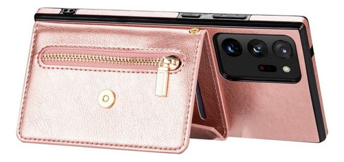 A Funda De Teléfono Con Cremallera Y Cordón For Samsung