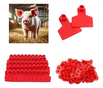 Comprar Pack X 100 Crotal Arete Para Cerdo 4x5 Cm Sin Numerar