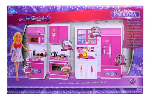 Imagen 8 de 10 de Juego Cocina Completa Para Muñeca Barbie El Mundo De Paloma