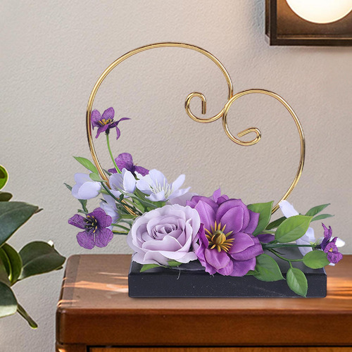 Exibição De Flores De Casamento Cesta De Cesto De Roxo