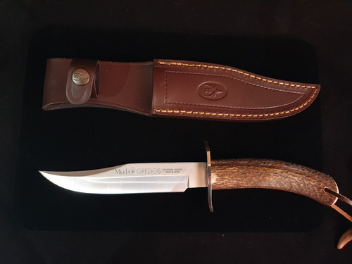 Imagen 3 de 5 de Cuchillo Gredos 160mm Asta De Ciervo C/funda Marca Muela