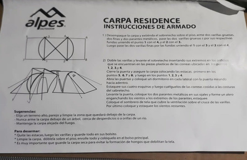 Carpa 4 Personas Dos Habitaciones Alpes Outdoor+envío Gratis